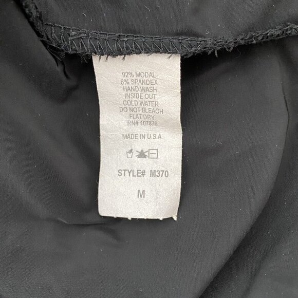 COMFY USA Long Sleeve Elastic Balloon Hem Black Midi Dress Lagenlook Size Medium - Picture 8 of 8